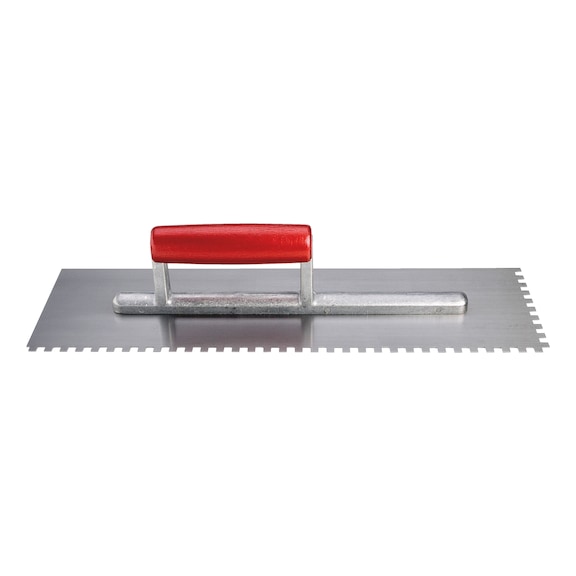 Serrated trowel, plastic handle - SERTRWL-40CM-6X6X6MM