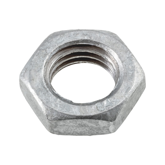 Ecrou hexagonal forme basse ISO 4035 acier 04 galvanisé à ch. - 1