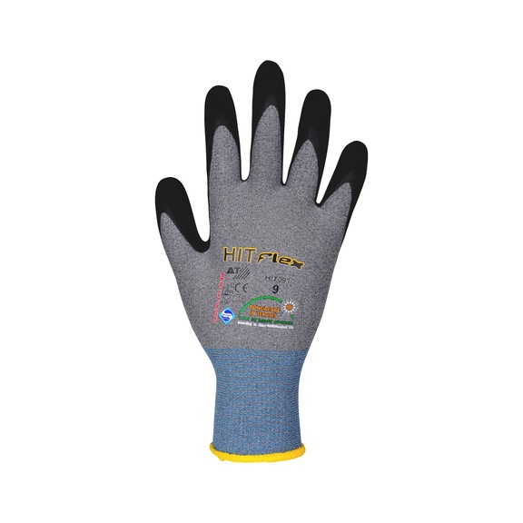 Protective glove, knittet with coating - PROTGLOV-ASATEX-HITFLEX-HIT091-GR.6