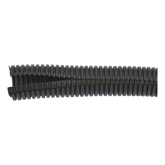 Insulated closable corrugated pipe, slit - INSUCORTUB-PLA-SL-LOKA-BLCK-NW7,5