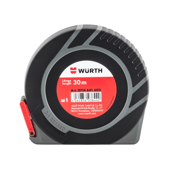 Steel enclosed tape measure With 3:1 crank ratio for retracting the tape three times faster - 1
