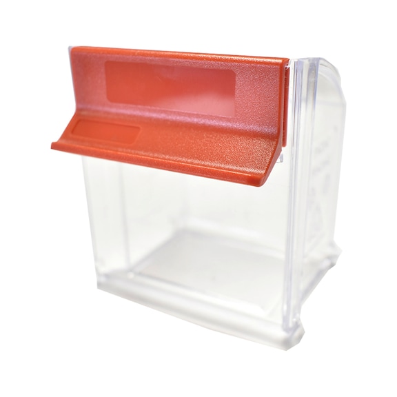 Storage bin for small parts tiltable - CLEAR STORAGE BIN NO5