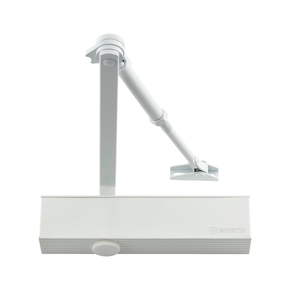 Door closer STS 340 with lock arm - DRCLSR-HOLDOPN-STS340-LOK-WHITE