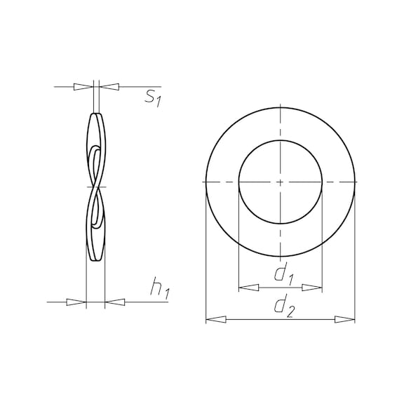 Rondella elastica, forma B DIN 137, acciaio inossidabile A2, forma B, corrugata - 2