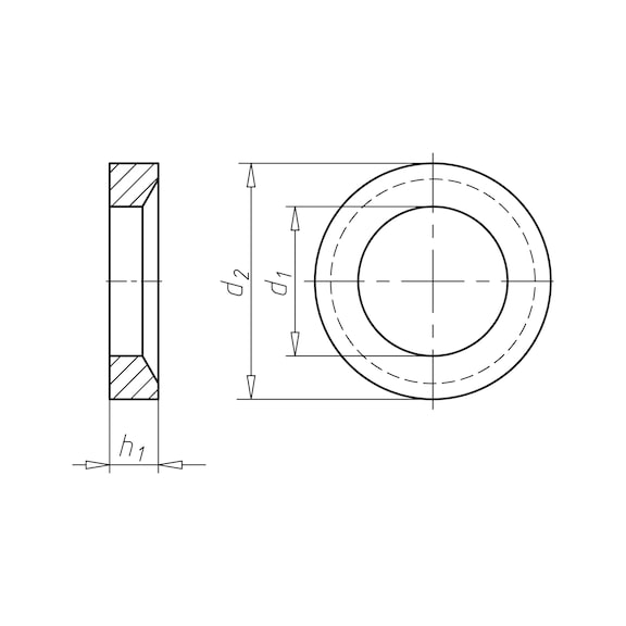 Rondelle concave DIN 6319 acier non allié forme D - 2