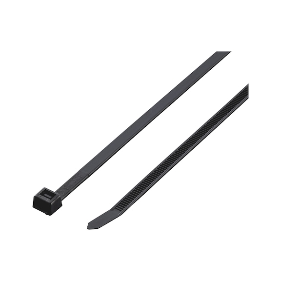 Cable tie KBL 2 black With plastic latch - CBLTIE-PLA-UL-IEC 62275-BLCK-4,8X300MM