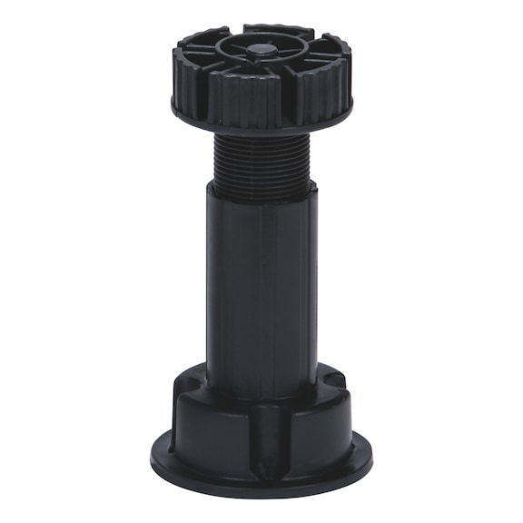 Base height adjuster, kitchen - KITCHEN UNIT LEG 10CM BLACK WIDE SPIRAL