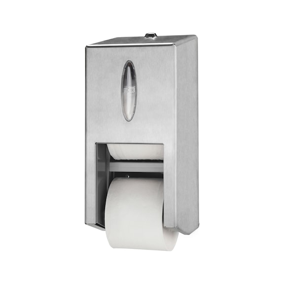 Tork Compact WC-papirdispenser, rustfritt stål  - WCPAPBOX-LP-INOX-H330XB160XT155MM