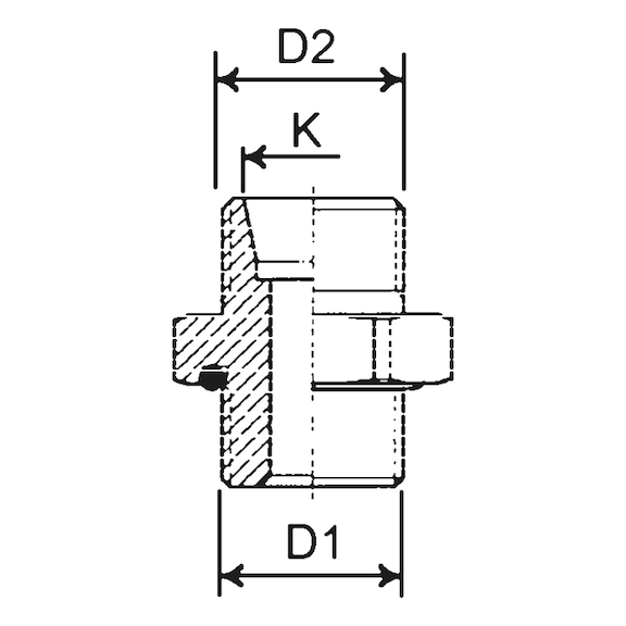 BRK-adapter met o-ring en 24°-conus - 2