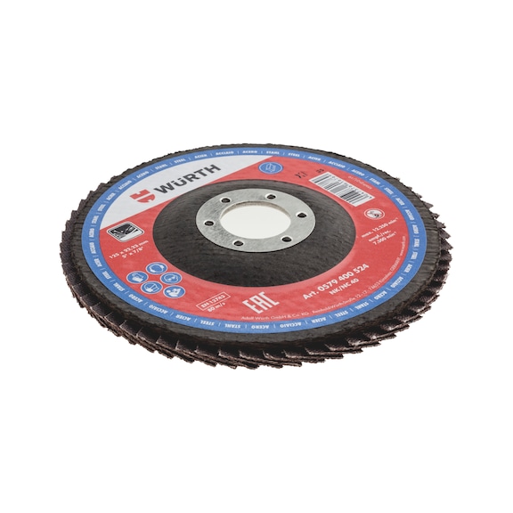 Segmented Grinding Disc for Steel Synthetic corundum - FLPDISC-NC-CLTH-SR-BR22,23-G40-D125