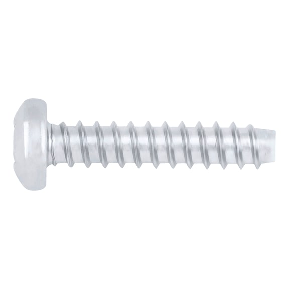 Pan head tapping screw, shape F with recessed head Z DIN 7981, A2 stainless steel, round head, PZ drive, shape F - 1