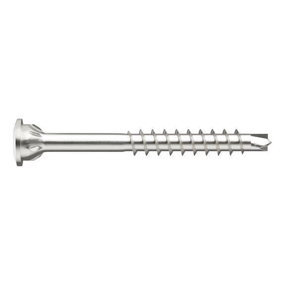 ASSY<SUP>®</SUP>plus 4 TH glass strip screw Hardened nickel-plated steel partial thread top head 60° - 1