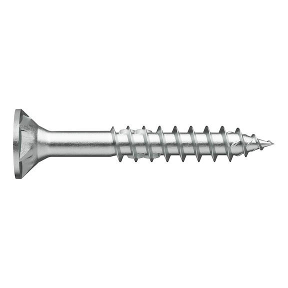 ASSY<SUP>®</SUP> 4 A2 CSMP timber screw A2 stainless steel plain partial thread countersunk milling pocket head - 1