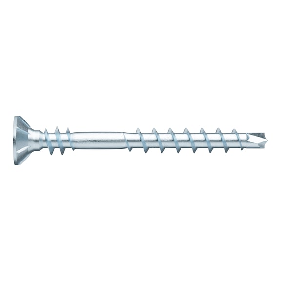 ASSY<SUP>®</SUP>plus 4 P CSMR wooden plate screw Hardened zinc-plated steel partial thread with underhead thread countersunk head - 1