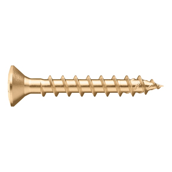 ASSY<SUP>®</SUP> 4 RCS fittings screw Steel brass-plated full thread raised countersunk head - 1