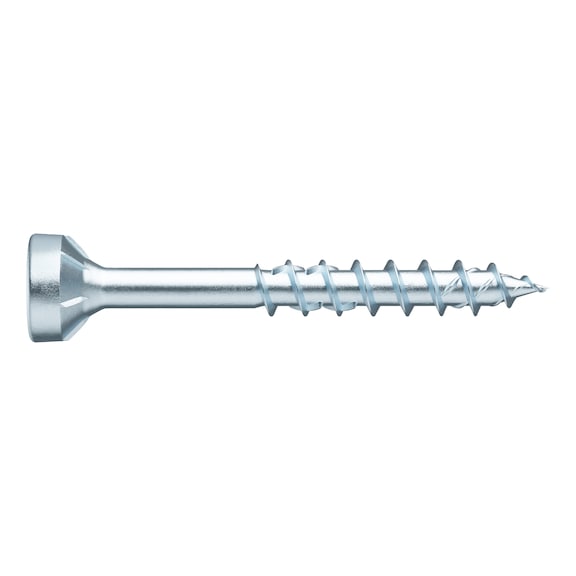 ASSY<SUP>®</SUP> 4 WW CSMR timber screw Steel zinc plated partial thread countersunk milling head - 1