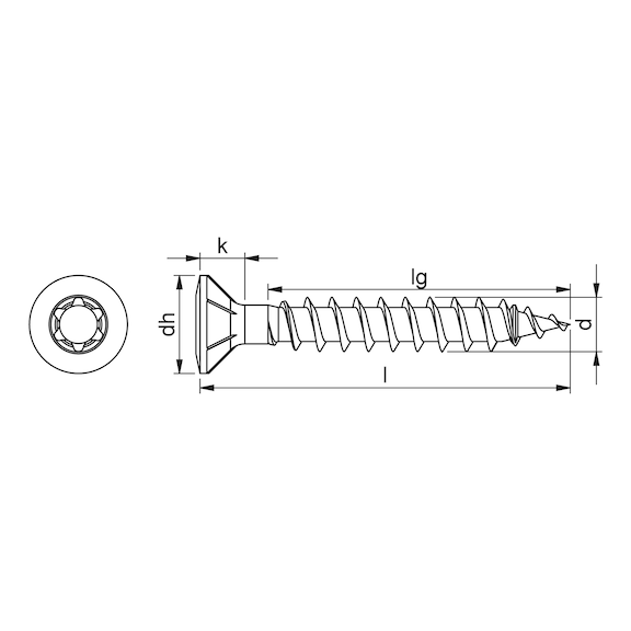ASSY<SUP>®</SUP> 4 FBS RCS RS roller-sorted window construction screw Steel zinc plated full thread raised countersunk head - 2