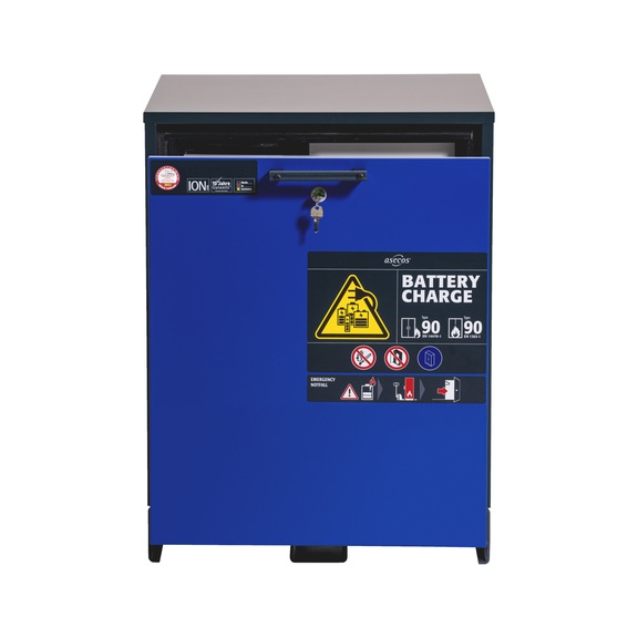 Hazardous materials cabinet Type 90 for batteries - HAZDSCAB-TYP90-BATTERY-W593