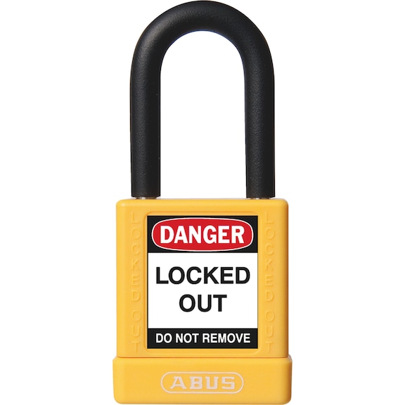 Safety lock, protected 38 mm Abus - PADLOK-ALLOY-SHKL-ST-PVCCOAT-YELL-38MM