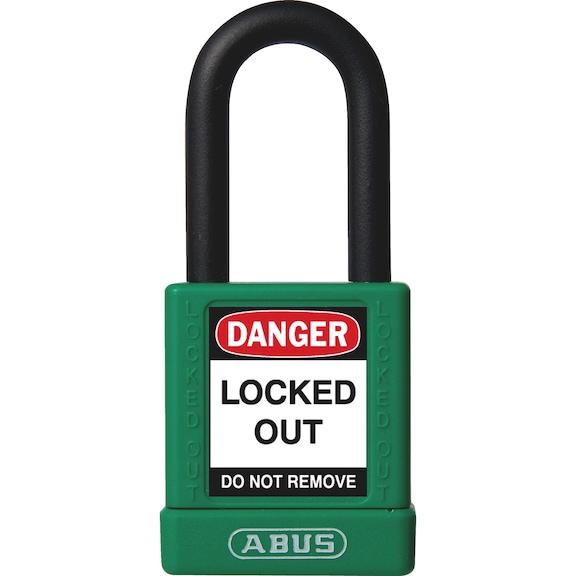 Safety lock, protected 38 mm Abus - PADLOK-ALLOY-SHKL-ST-PVCCOAT-GRN-38MM