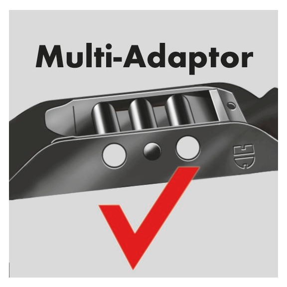 Standaard autoruitenwisser Met voorgemonteerde multi-adapter - RUITENWISSER-AUTO-425MM-STD