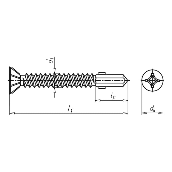Wing-tip drilling screw  ZEBRA PIAS<SUP>®</SUP> - 2