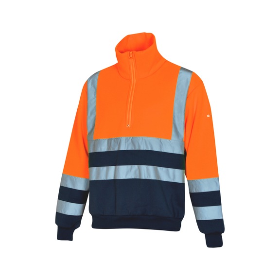 High-vis sweatshirt half-zip LUMEN - SVETER REFLEX 1/2 ZIP ORANŽOVÝ S