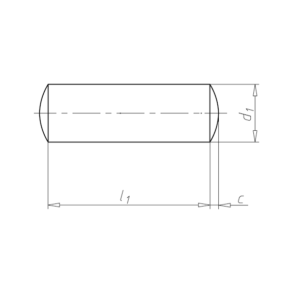 Zylinderstift ungehärtet DIN 7, Edelstahl A4 blank - 2