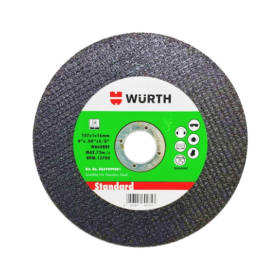 Cutting disc For stainless steel - CUTDISC-A2-TH1,0-BR16,0-D107MM