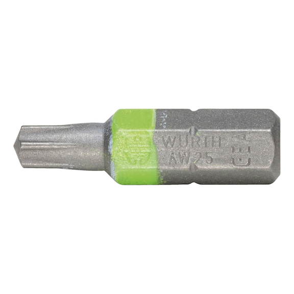AW<SUP>®</SUP> C 6.3 bit (1/4 inch) with patented AW tip and colour coding - BIT-AW25-LUMINOUSGREEN-1/4IN-L25MM
