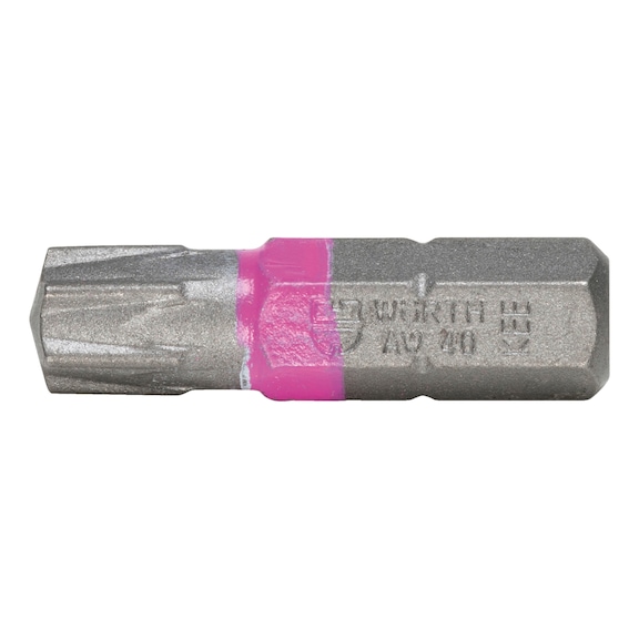 AW<SUP>®</SUP> C 6.3 bit (1/4 inch) with patented AW tip and colour coding - BIT-AW40-LUMINOUSPINK-1/4IN-L25MM