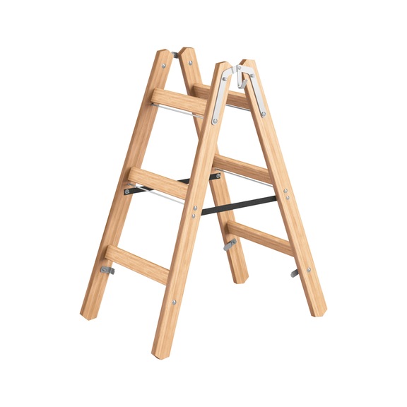 Wooden runged stepladder With hardwood rungs - STANDLDR-WO-2X3RUNGS