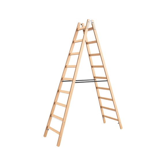 Wooden runged stepladder With hardwood rungs - STANDLDR-WO-2X9RUNGS