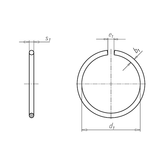 Round wire snap ring and snap ring groove for shafts - 2