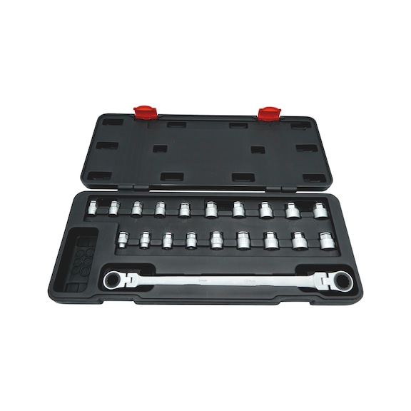 Special wrench set for installation in tight locations 23 pieces - 1