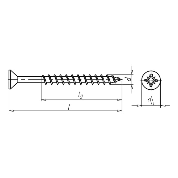 WÜPOFAST<SUP>®</SUP> A2 Particle board screw - 2
