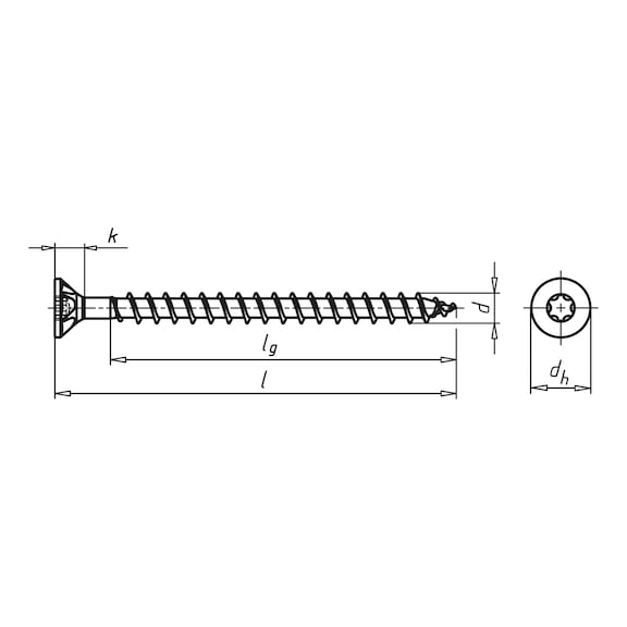 ASSY<SUP>®</SUP> 3.0 yellow galvanised Particle board screw - 2