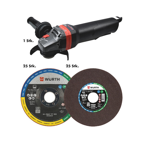 Safety angle grinder SWS 12-125 T-Solid set 51&nbsp;pieces