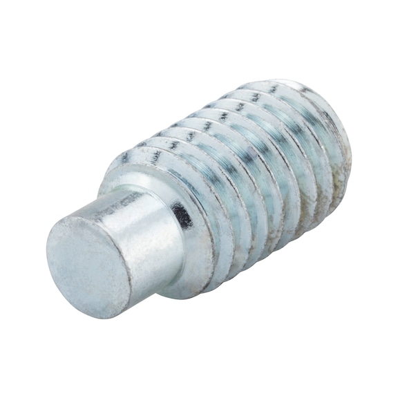 Hexagon socket set screw with pin ISO 4028, steel, 45H, zinc-plated, blue passivated (A2K) - 4