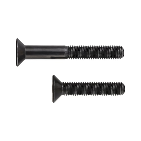Countersunk screw with hexagon socket head ISO 10642, steel 10.9, plain - 1