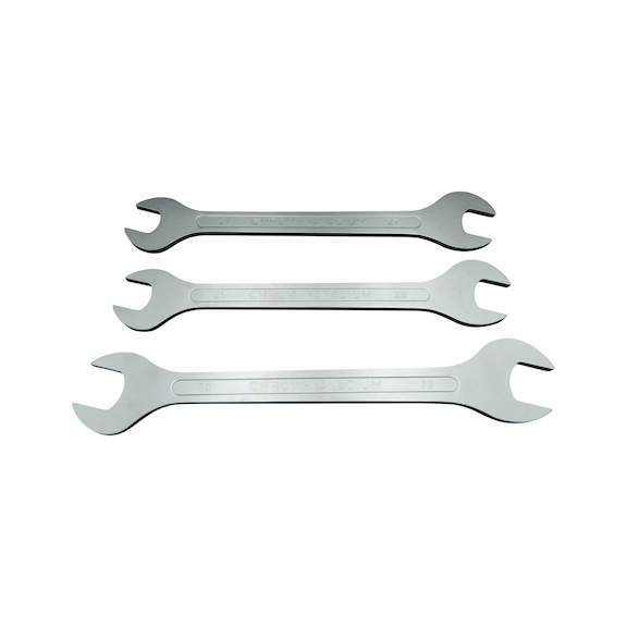 Double open-end wrench set 3 pcs