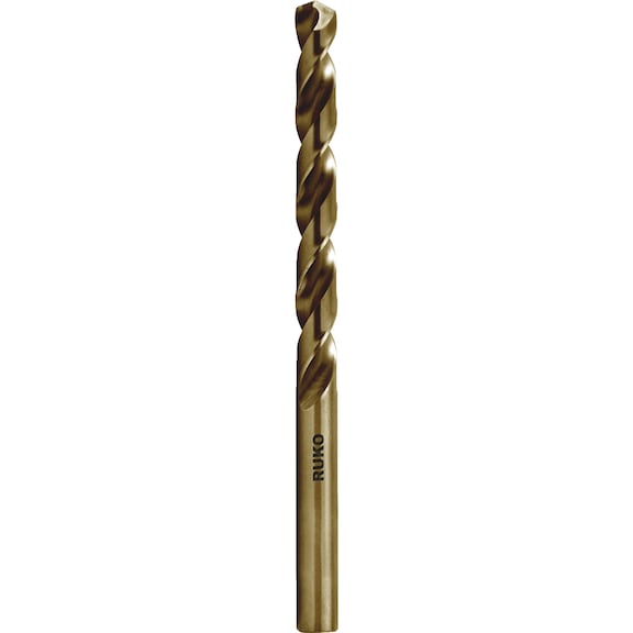 Twist drill bit, metal Ruko DIN 338 type VA HSCo golden