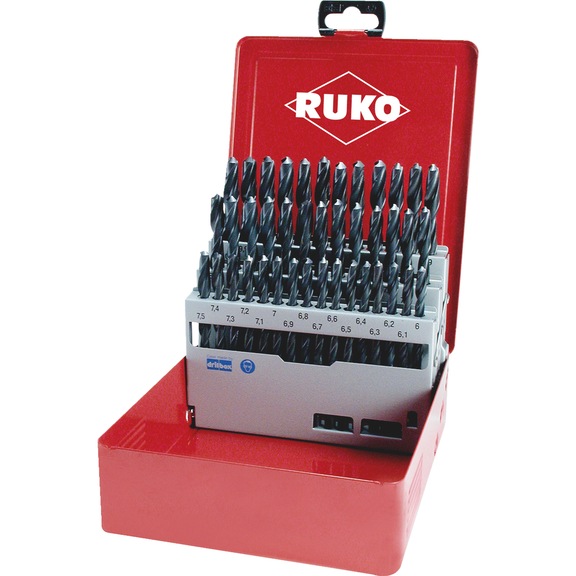 Twist drill HSS-R DIN 338 sort 41 pcs 205218 Ruko - DRL-SPRL-RUKO-205218-DIN338-(D1-6)-0,1