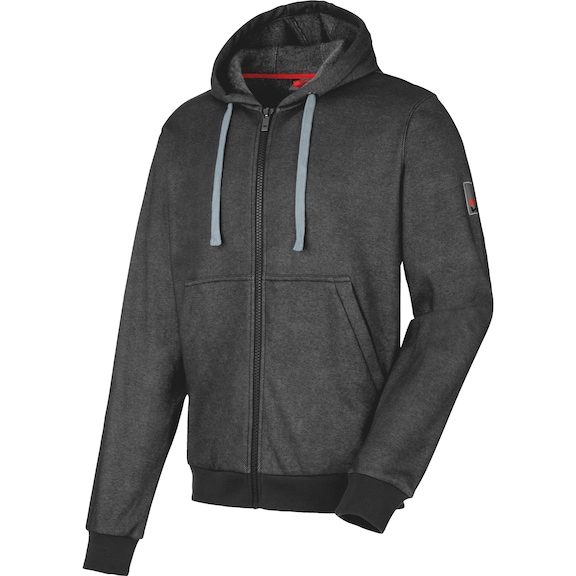 Denim sweat jacket - SWEAT DENIM FULLZIP BLACK XL
