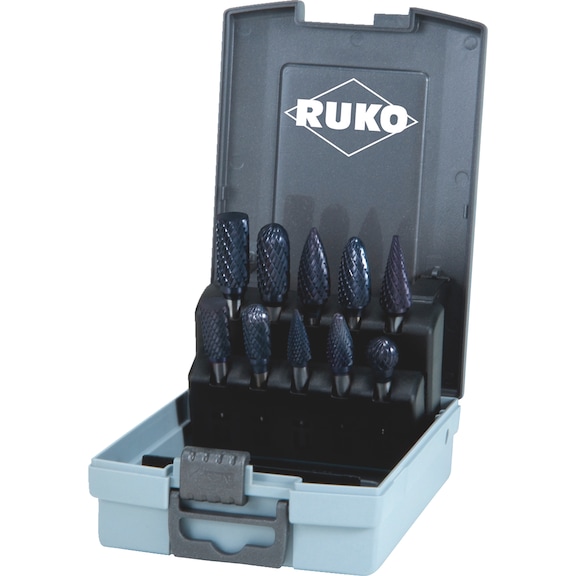 Frässtift Sortiment/Set Ruko 116003TC 10-teilig TiCN - FRAESSTI-RUKO-116003TCRO-HM-TICN-D10/12