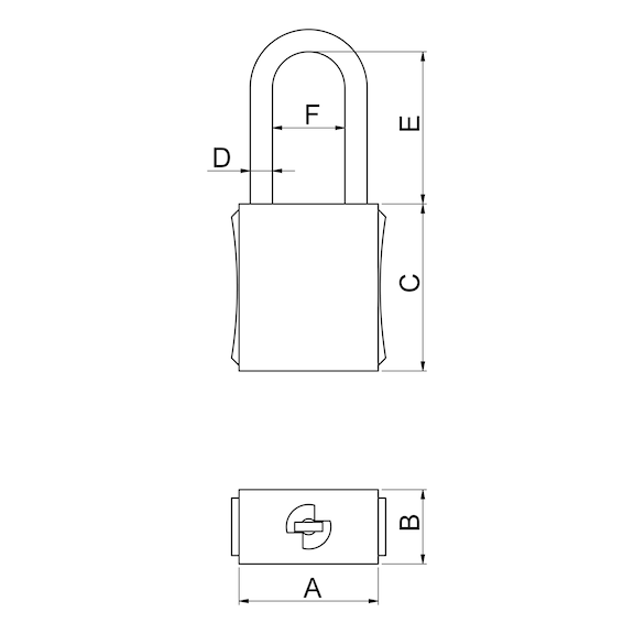 Safety padlock, type 1 - 2