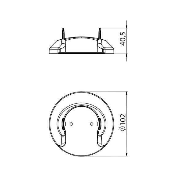 Kabelführung vertikal, runde Gliederform - 4