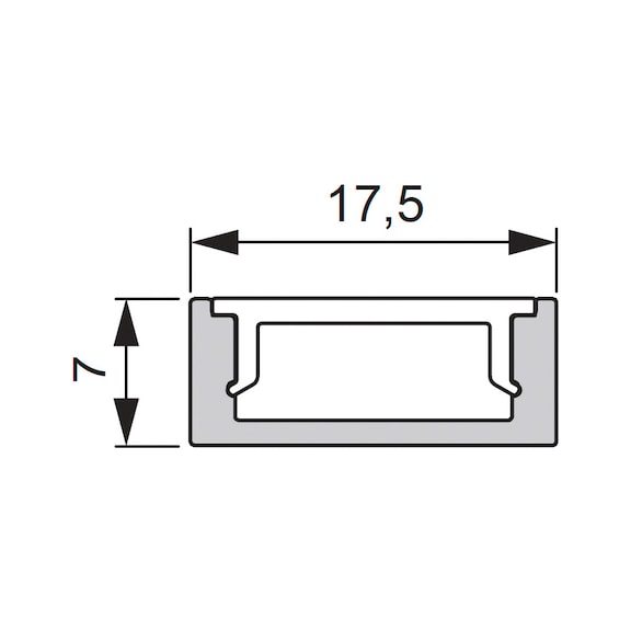 LED-Unterbauprofil UBP-3 aus Aluminium für LED-Lichtbänder - 2