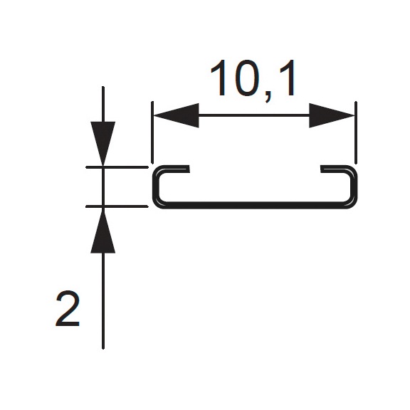 Profilo adattatore LED AP-1 Per scorrimento in profilo scanalato NP-1 - 2