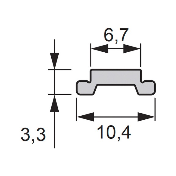 LED-Grundprofil GP-2 zum Einschieben in das Nutprofil NP-1 - 2